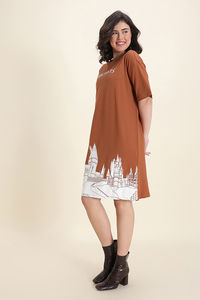Zivame Harry Potter Knit Cotton Loungewear Dress - Caremal Cafe — thumbnail 3